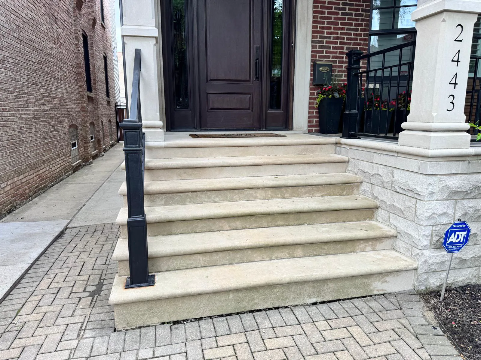 Stone stoop restoration — after